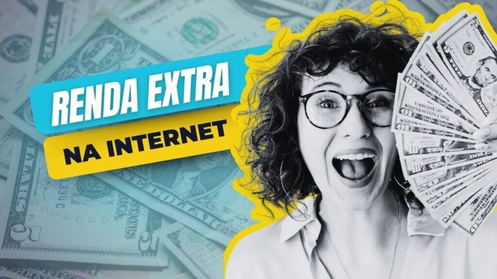 Renda extra na Internet: Banner ilustrativo representando 10 maneiras de ganhar dinheiro na internet